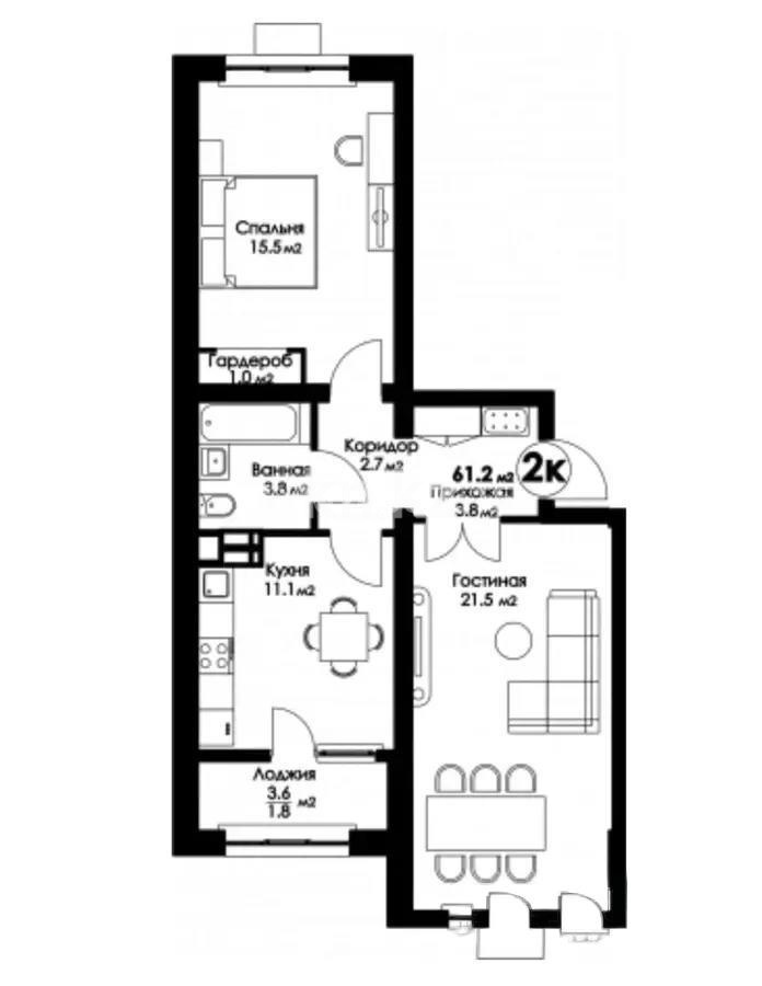 Продажа 2-комнатной квартиры, 64 м² в Алматы - фото 4