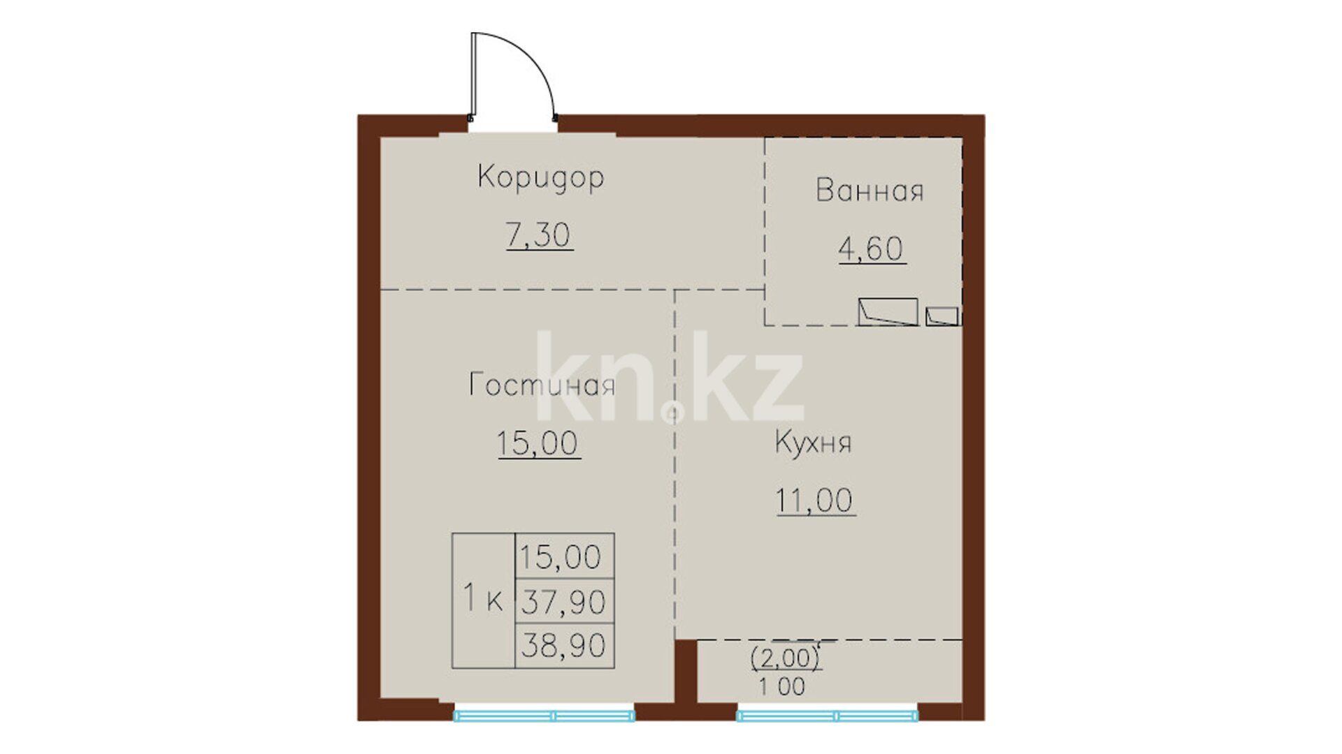 ЖК Beles City, 1-комнатная, цена 25 285 000 ₸, 650 000 ₸&nbsp;/&nbsp;м²