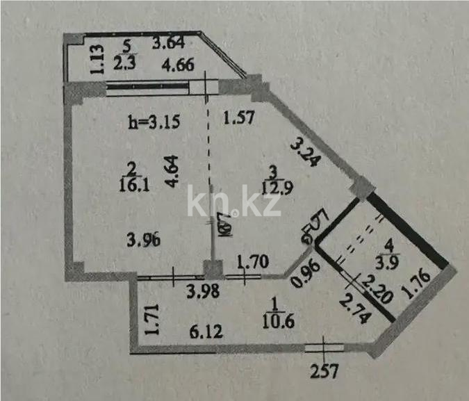 Продажа 1-комнатной квартиры, 46 м², пр. Мангилик Ел, дом  21 в Астане - фото 4