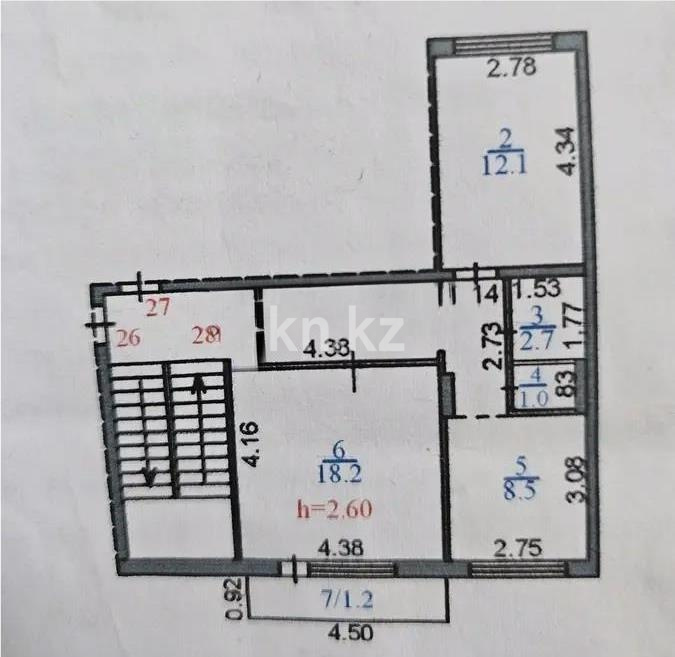 Продажа 2-комнатной квартиры, 54 м² в Караганде - фото 6