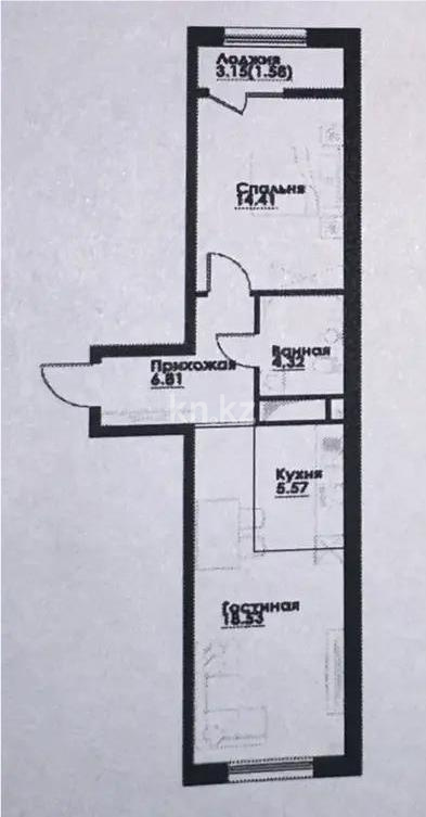 Продажа 2-комнатной квартиры, 51.22 м², ул. Фадеева, дом  38г в Алматы