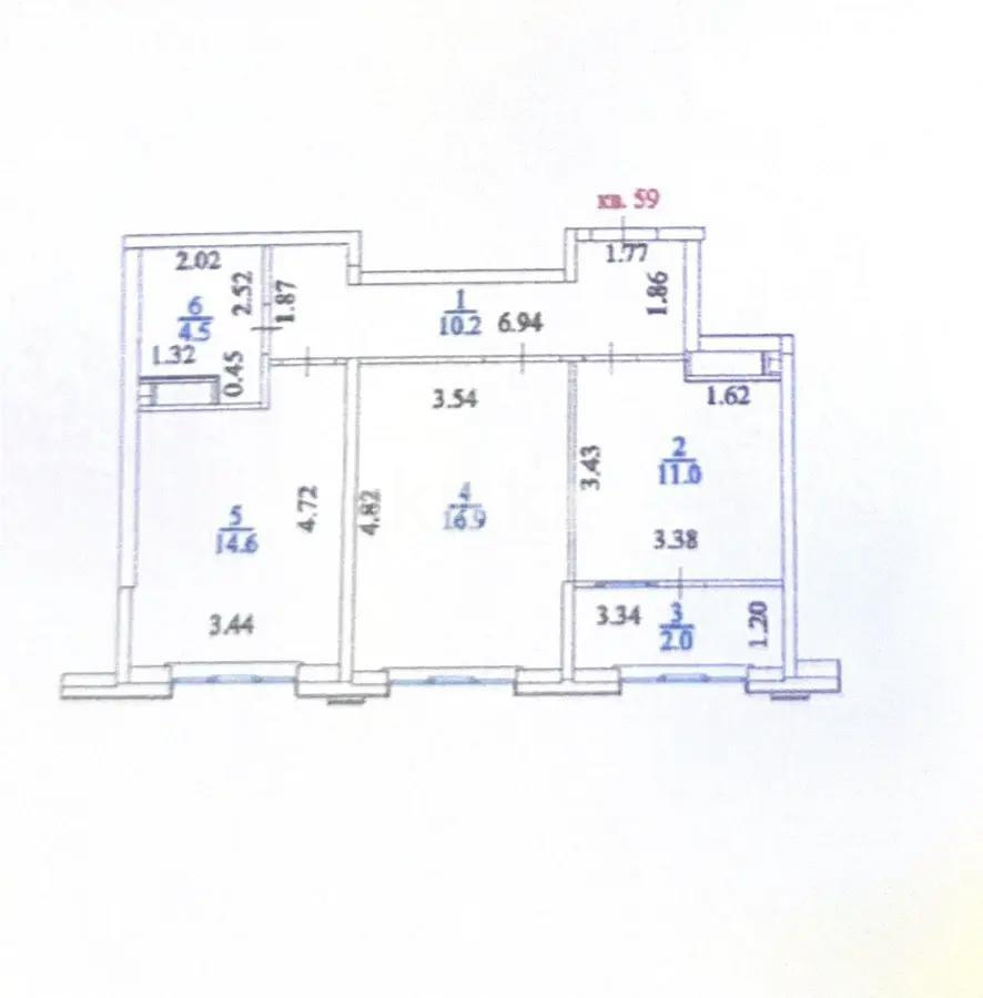 Продажа 2-комнатной квартиры, 59 м² в Алматы - фото 5