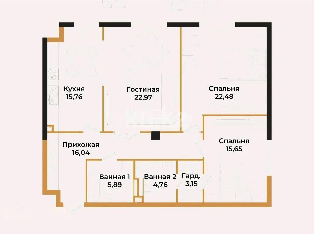 Продажа 3-комнатной квартиры, 100 м², ул. Оспанова, дом  85/80 в Алматы