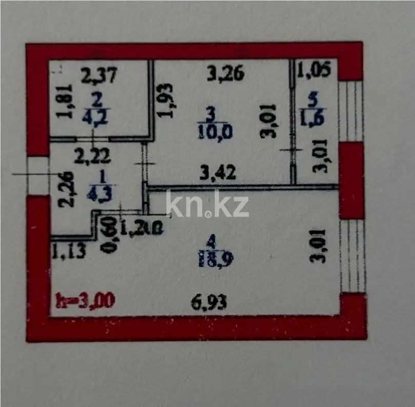 Продажа 1-комнатной квартиры, 39.26 м² в Астане - фото 2
