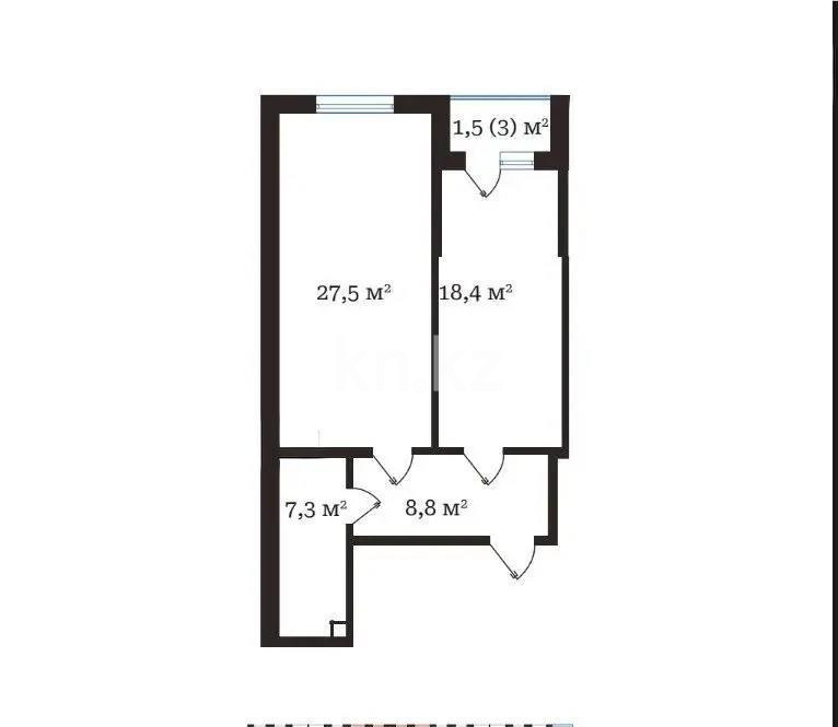 Продажа 2-комнатной квартиры, 63.5 м² в Алматы