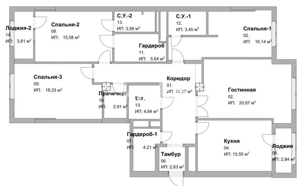 Продажа 4-комнатной квартиры, 138 м² в Караганде
