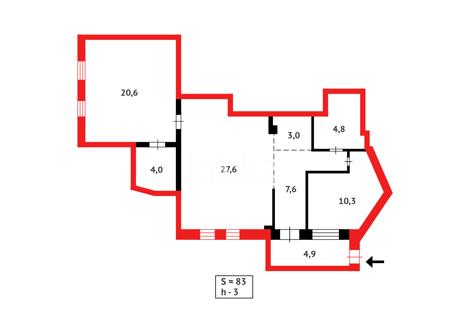 Продажа 3-комнатной квартиры, 85 м² в Астане - фото 8