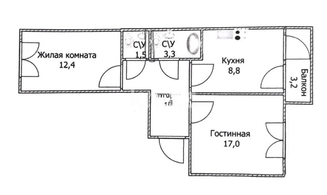 Продажа 2-комнатной квартиры, 54 м² в Астане - фото 3
