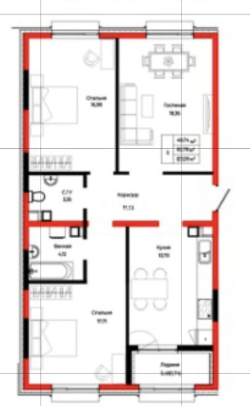 Продажа 3-комнатной квартиры, 87 м² в Астане - фото 4