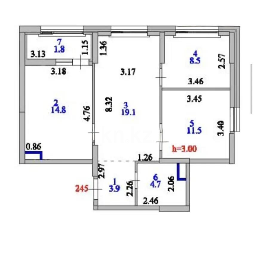 Продажа 3-комнатной квартиры, 65 м² в Астане
