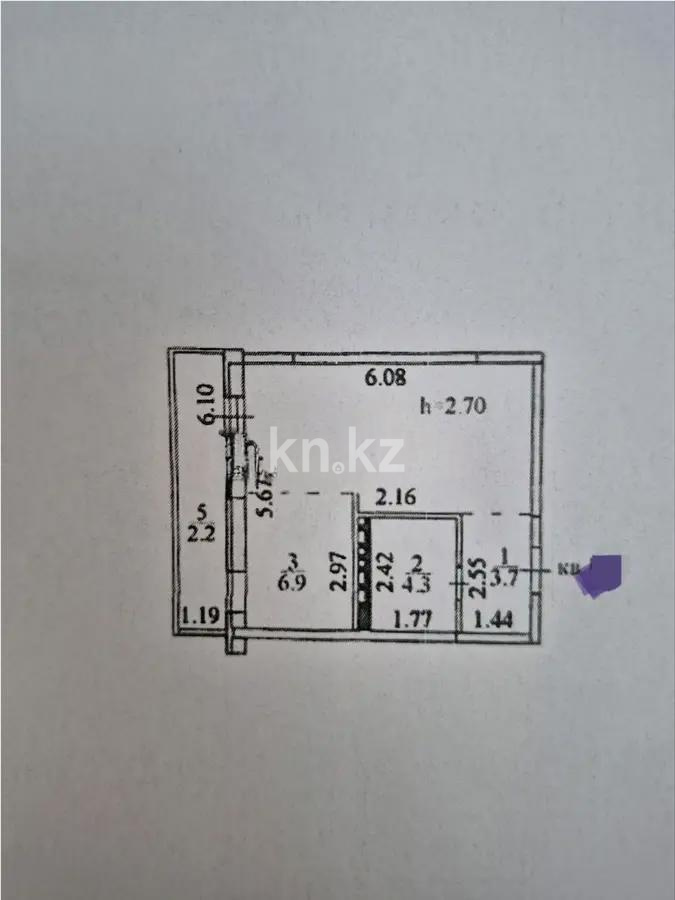 Продажа 1-комнатной квартиры, 38 м², ул. Кумисбекова, дом  9а в Астане - фото 4