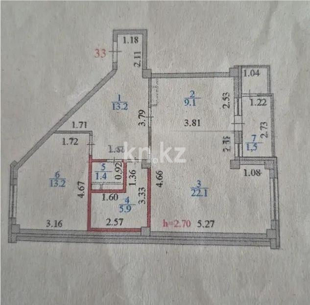 Продажа 2-комнатной квартиры, 67 м² в Астане - фото 6