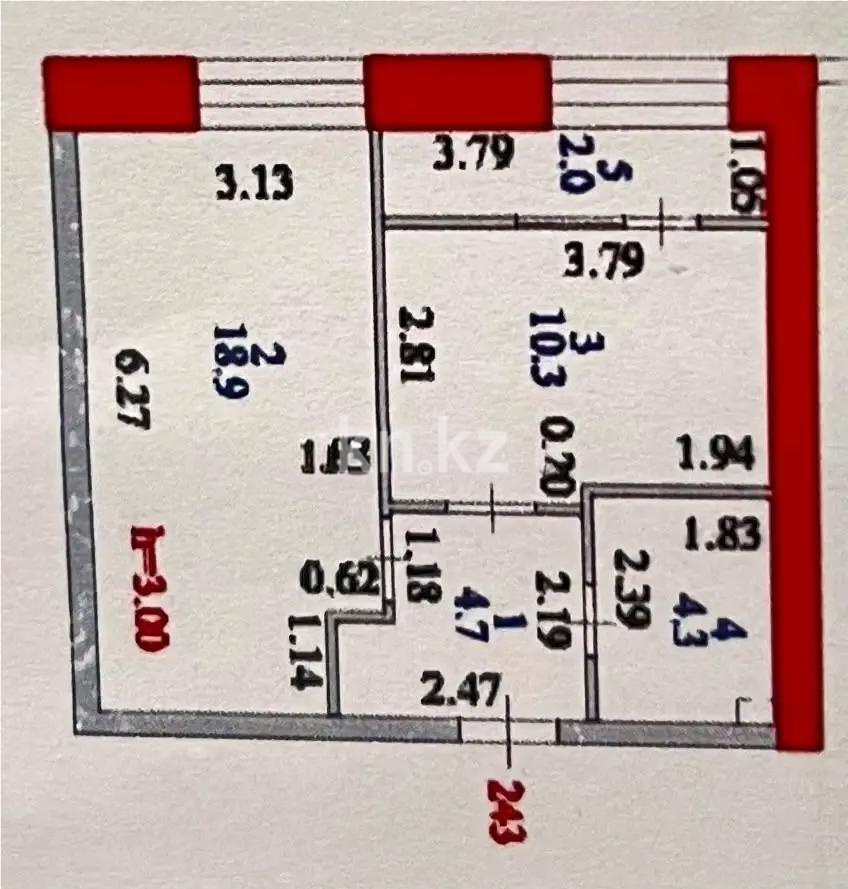 Продажа 1-комнатной квартиры, 40.2 м², ул. Серкебаева, дом  49 в Астане