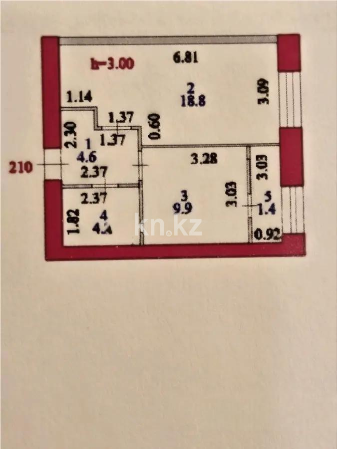Продажа 1-комнатной квартиры, 40 м², ул. Серкебаева, дом  49 в Астане