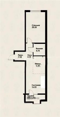 Продажа 2-комнатной квартиры, 57 м² в Алматы