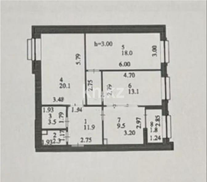 Продажа 3-комнатной квартиры, 80 м² в Астане