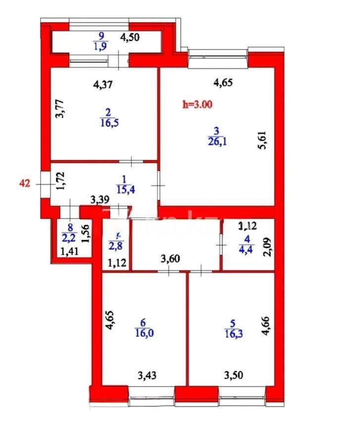 Продажа 3-комнатной квартиры, 103 м² в Астане - фото 7