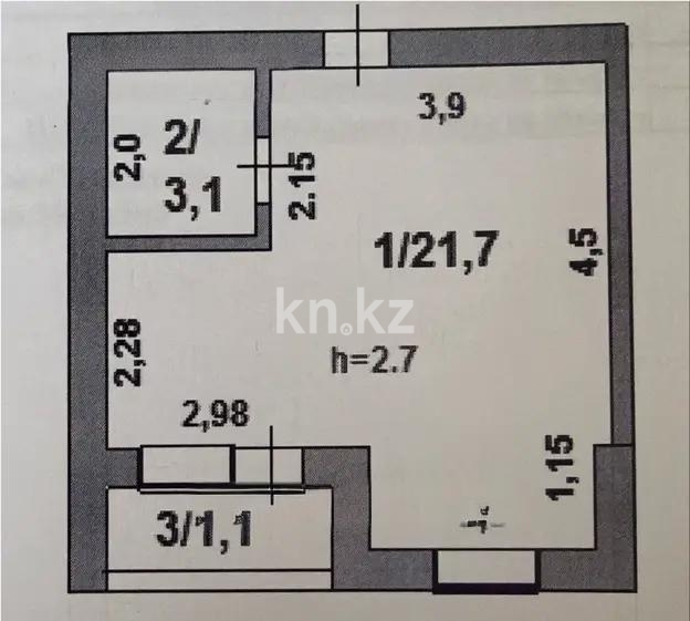 Продажа 1-комнатной квартиры, 26 м² в Астане - фото 4
