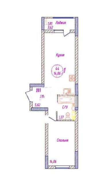 Продажа 2-комнатной квартиры, 44 м² в Астане - фото 4