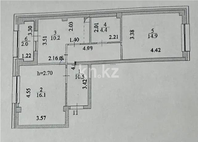 Продажа 2-комнатной квартиры, 58.1 м² в Астане - фото 6
