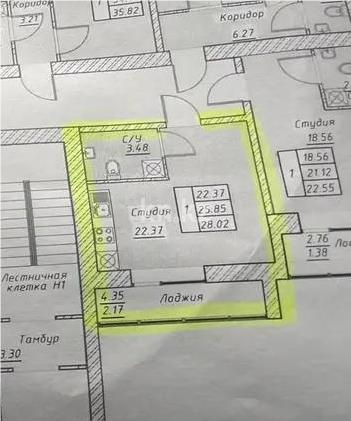 Продажа 1-комнатной квартиры, 28 м², ул. Тынышбайулы, дом  6 стр в Астане