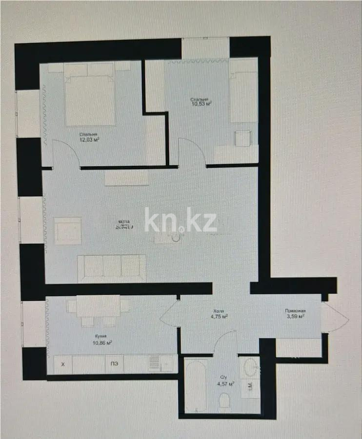 Продажа 3-комнатной квартиры, 71.38 м² в Астане