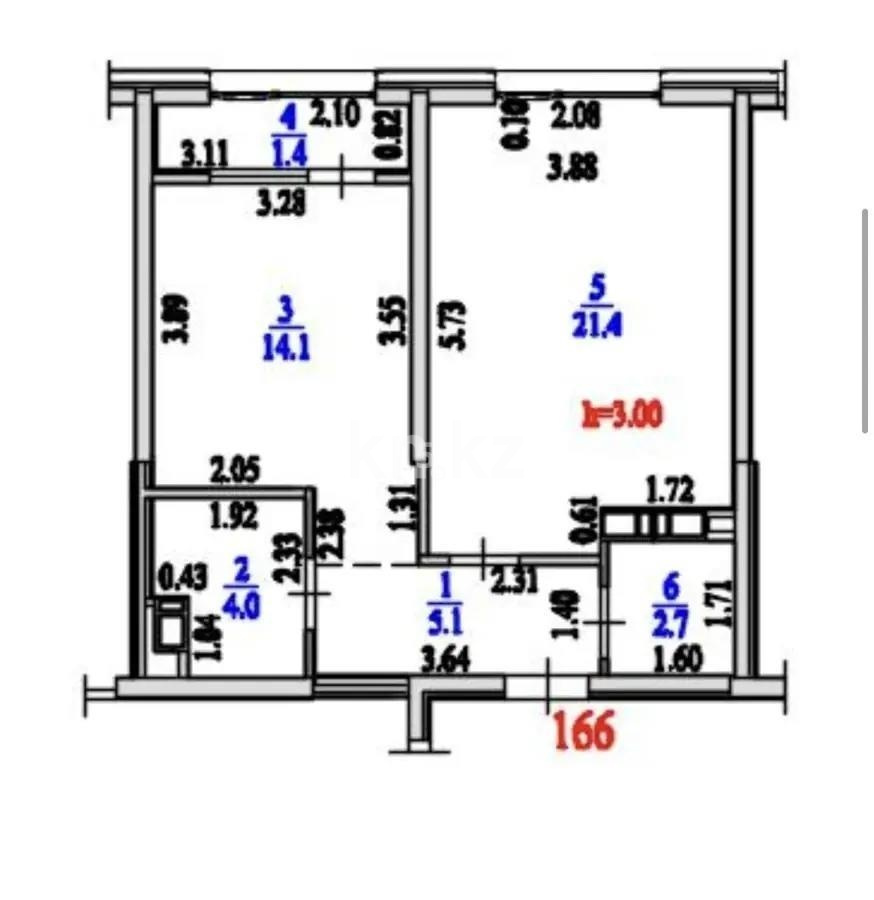 Продажа 2-комнатной квартиры, 49 м² в Алматы