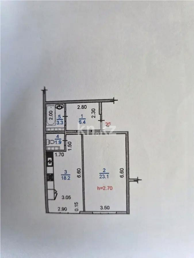 Продажа 1-комнатной квартиры, 52.8 м² в Алматы - фото 4