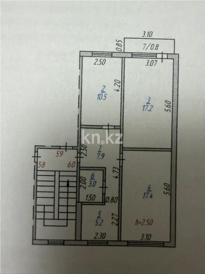 Продажа 3-комнатной квартиры, 62 м², ул. Абая, дом  32/2 в Темиртау - фото 4