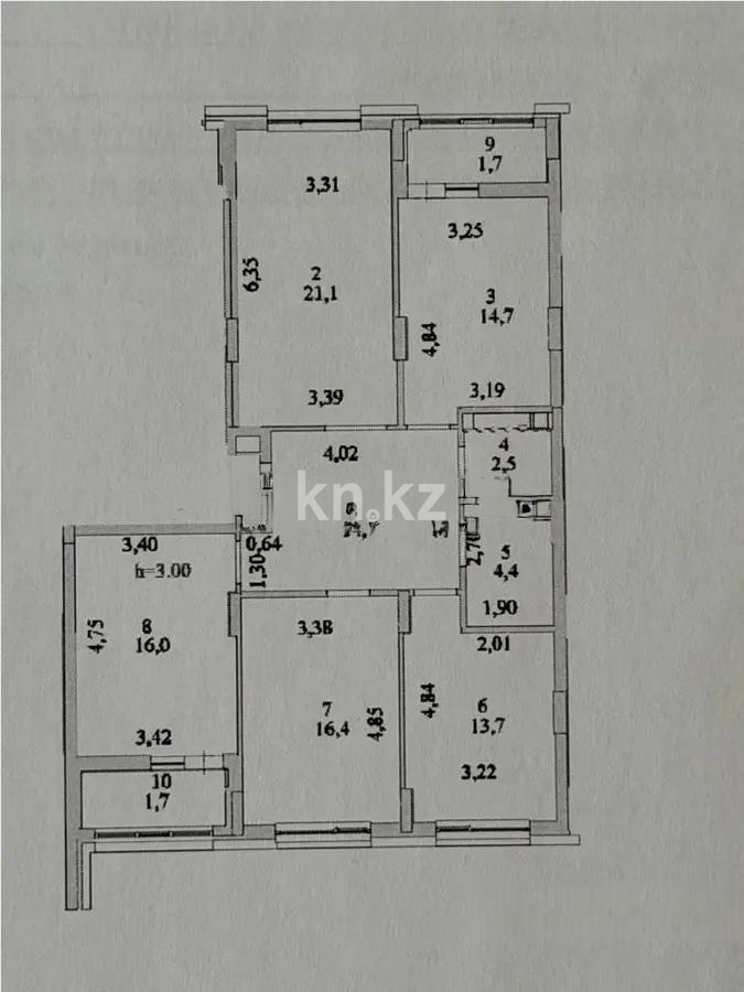 Продажа 4-комнатной квартиры, 107 м² в Астане