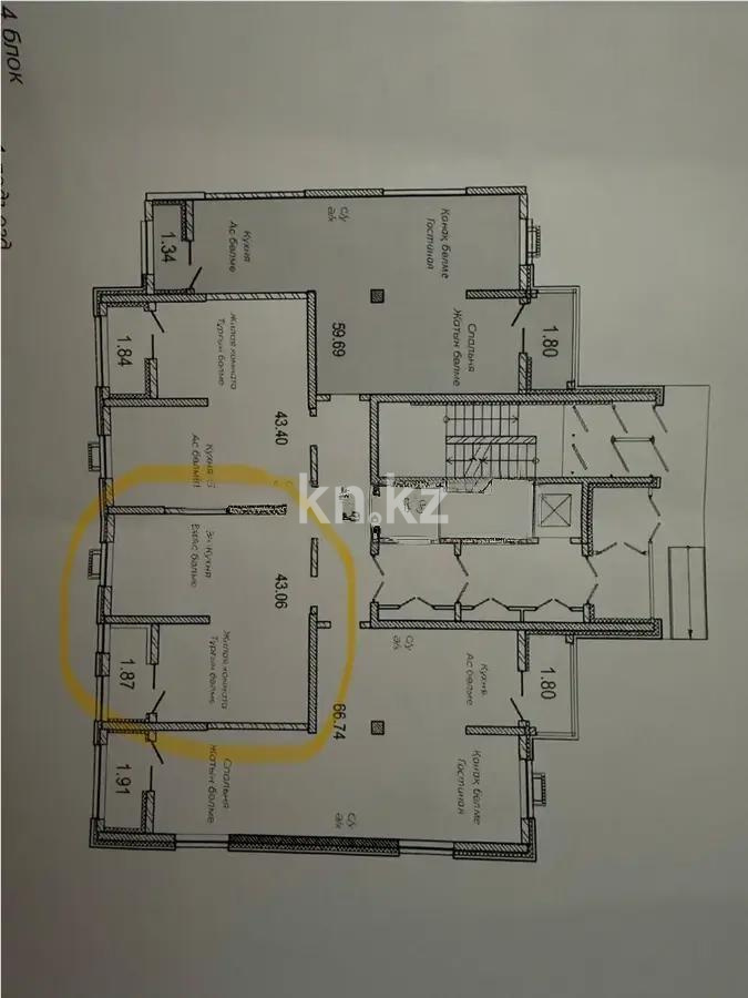 Продажа 1-комнатной квартиры, 43 м², ул. Жургенова, дом  19 в Астане