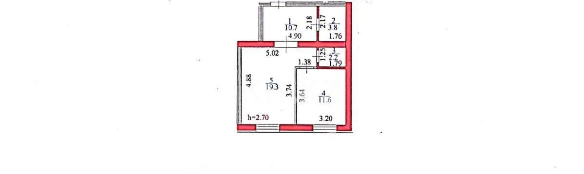 Продажа 2-комнатной квартиры, 47.6 м², ул. Е-495, дом  8 в Астане - фото 4