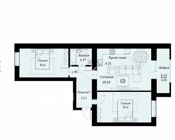 Продажа 3-комнатной квартиры, 78.2 м² в Астане - фото 5