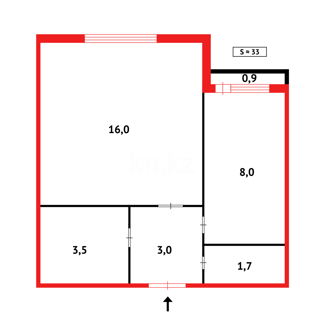 Продажа 1-комнатной квартиры, 31 м², пр. Бухар-жырау в Караганде - фото 8