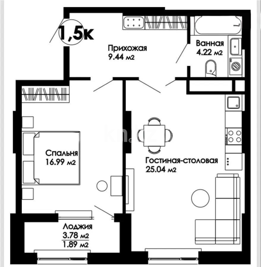 Продажа 2-комнатной квартиры, 57 м² в Астане - фото 6
