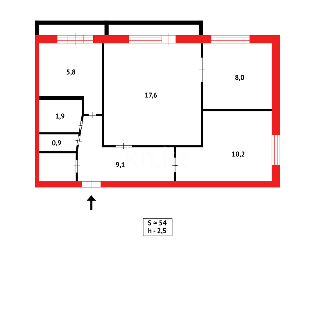 Продажа 3-комнатной квартиры, 54 м² в Темиртау - фото 15