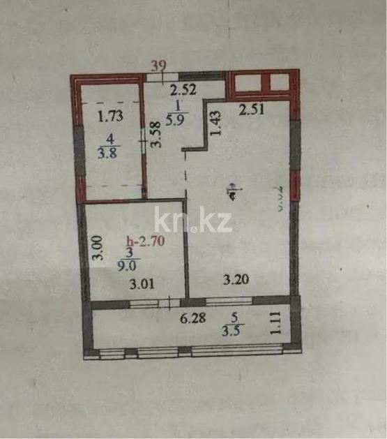 Продажа 1-комнатной квартиры, 41 м² в Астане - фото 5