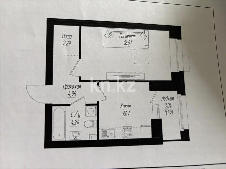 Продажа 1-комнатной квартиры, 40 м² в Астане