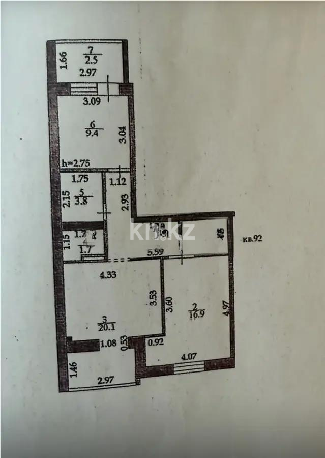 Продажа 2-комнатной квартиры, 66.6 м² в Астане - фото 7
