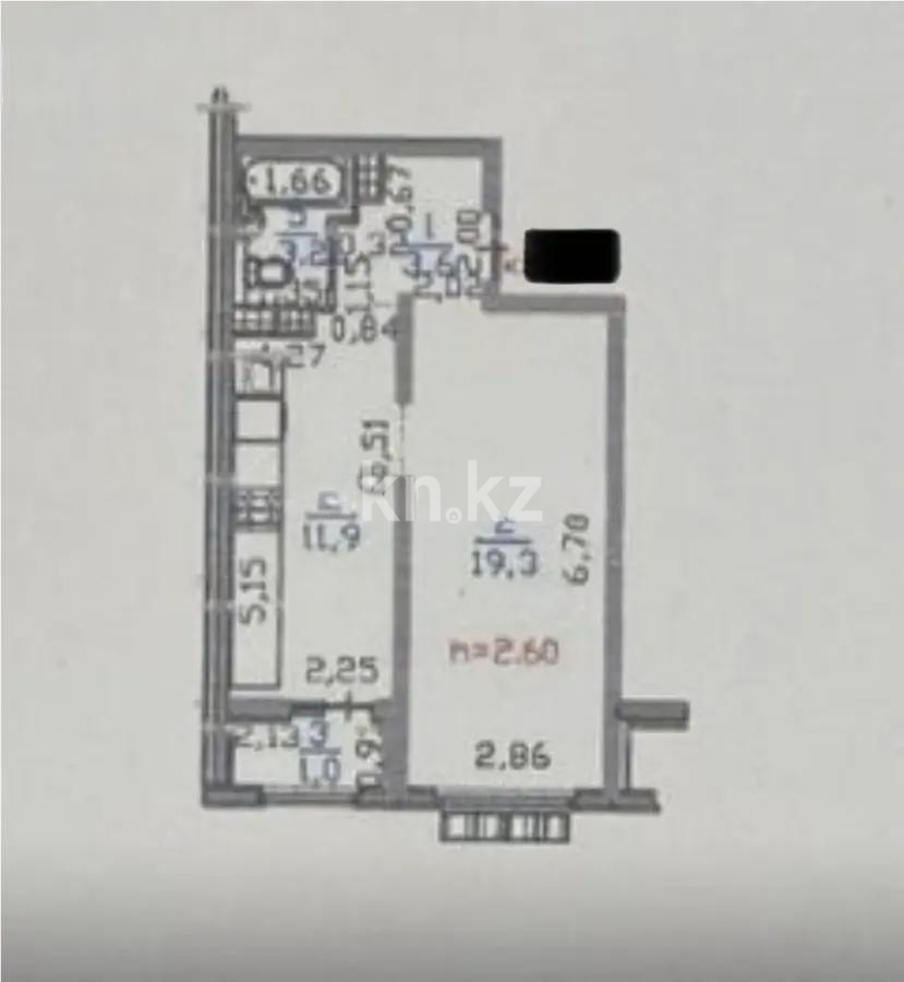 Продажа 1-комнатной квартиры, 39 м² в Алматы