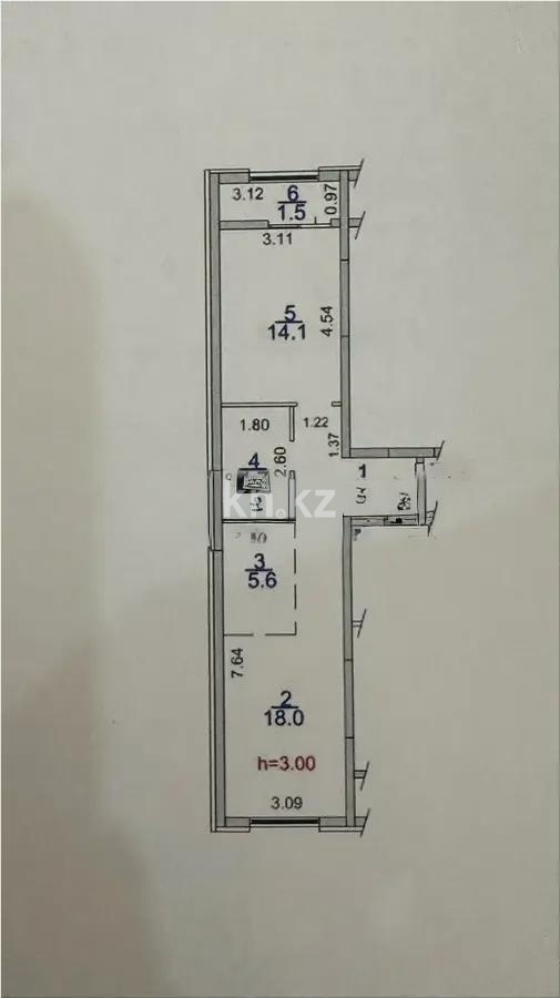 Продажа 2-комнатной квартиры, 51 м² в Алматы