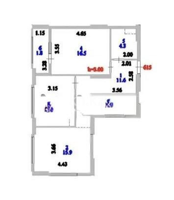 Продажа 2-комнатной квартиры, 61.7 м² в Астане