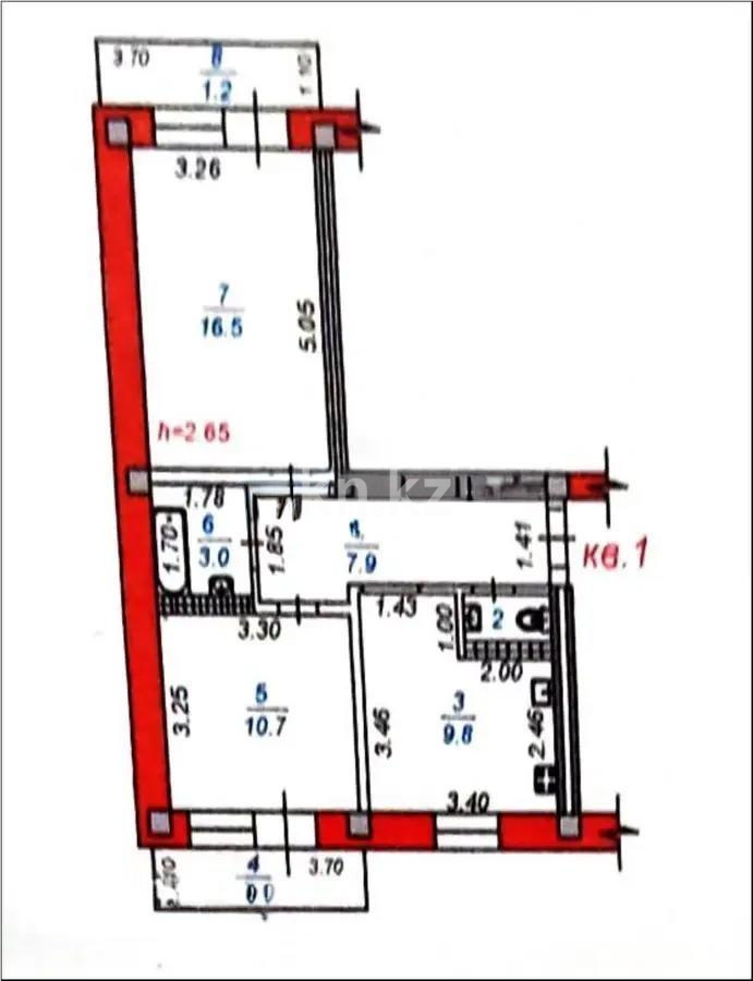Продажа 2-комнатной квартиры, 51.7 м² в Алматы