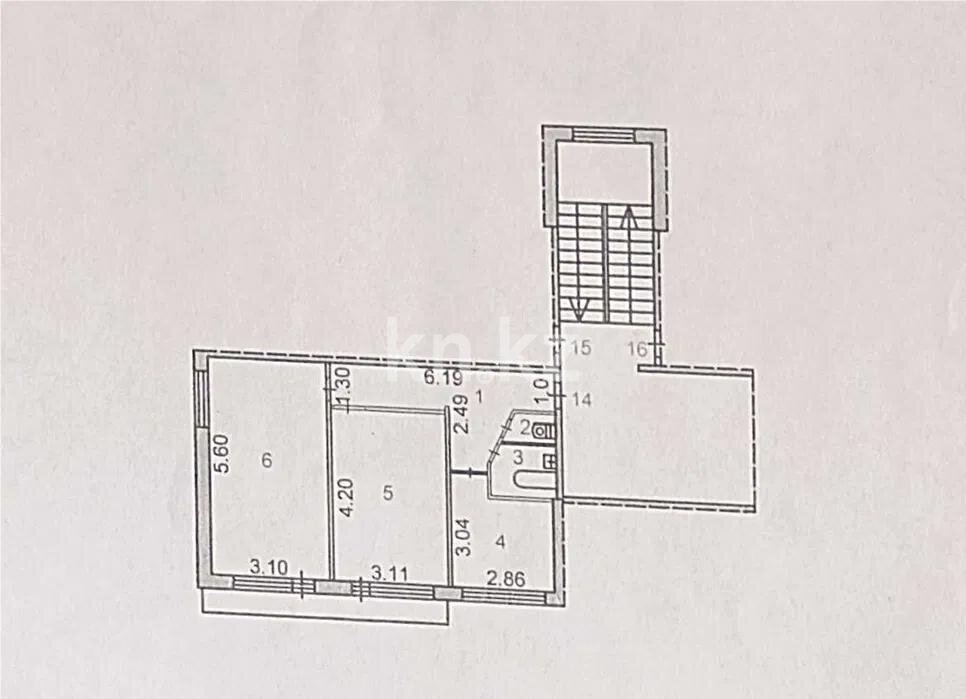Продажа 2-комнатной квартиры, 52 м² в Караганде