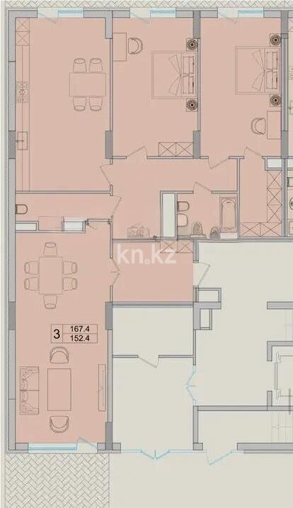 Продажа 4-комнатной квартиры, 167 м² в Алматы