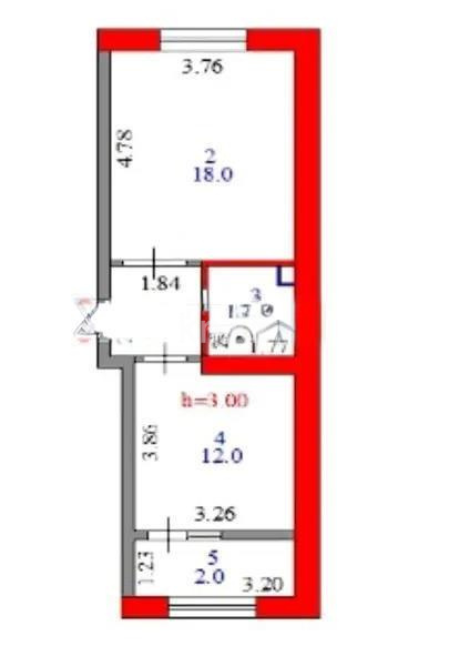 Продажа 1-комнатной квартиры, 39.4 м² в Астане