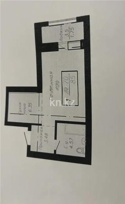 Продажа 1-комнатной квартиры, 32.85 м² в Астане