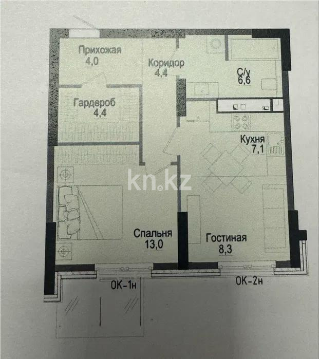 Продажа 2-комнатной квартиры, 50 м², ул. Утепова, дом  31 в Алматы