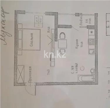 Продажа 1-комнатной квартиры, 40 м² в Астане