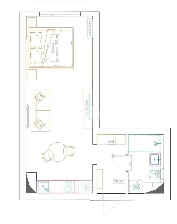 Продажа 1-комнатной квартиры, 33 м² в Алматы - фото 5